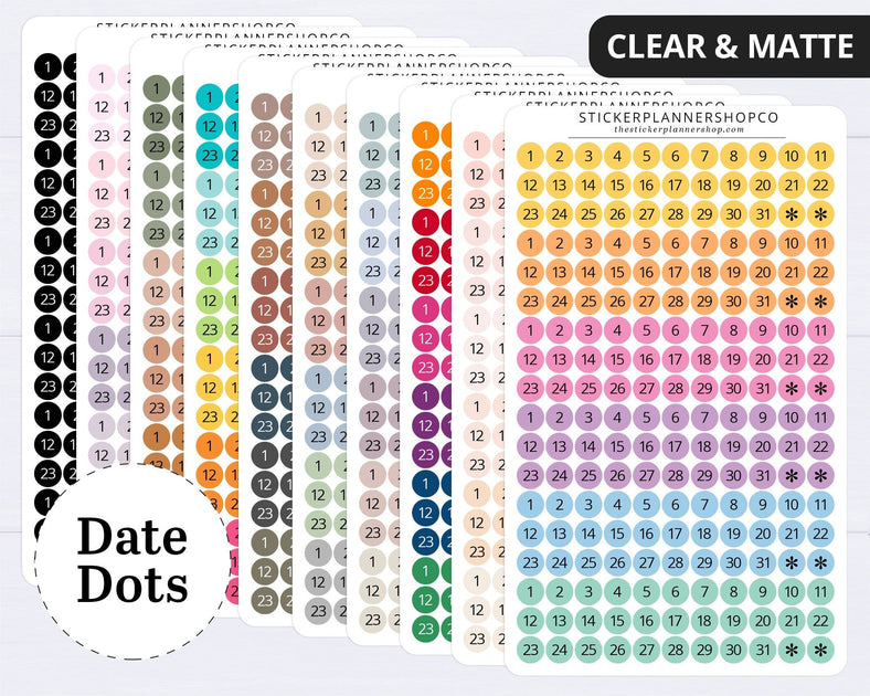 Tiny Transparent Dots Planner Stickers Dot Markers 