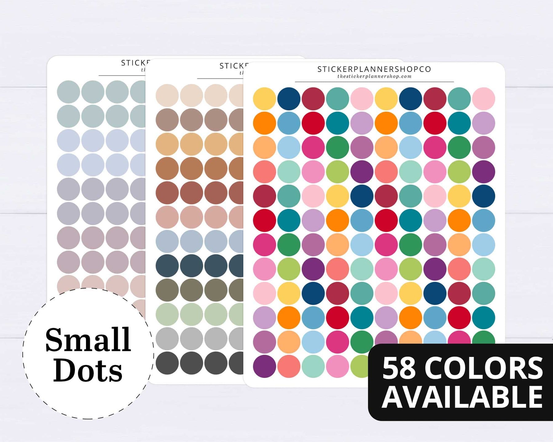 Dated Dots Sticker Sheets, Erin Condren Stickers